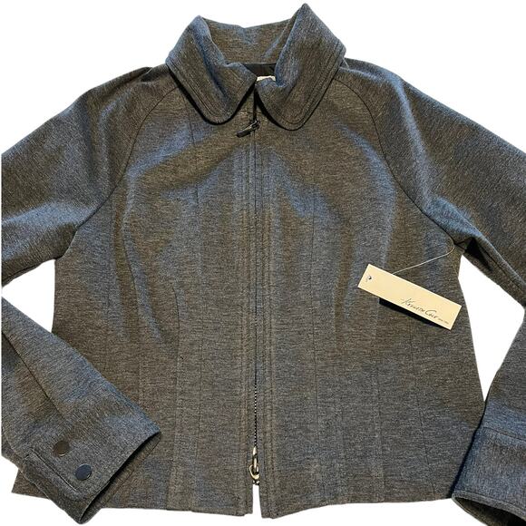 Kenneth Cole Womens Jacket Size 10 Gray Full Zip Closure Athleisure NWT - Picture 10 of 13